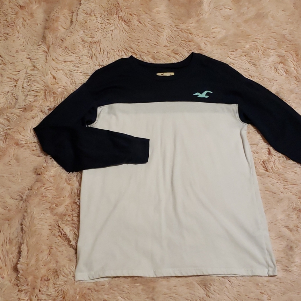 Navy and teal oversized long sleeve